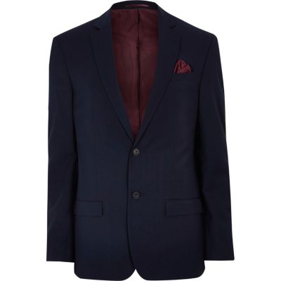 Navy tailored suit jacket